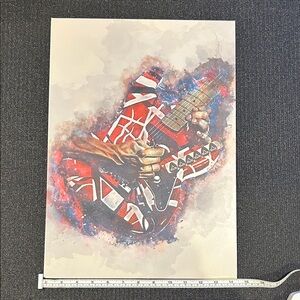 DISPLATE Metal Eddie Van Halen Abstract Guitar Art Print